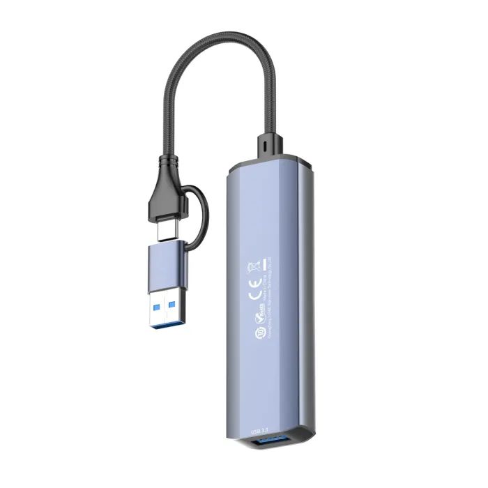 Концентратор LDNIO USB-A + USB-C 4-in-1 4xUSB 3.0 (DS-114UC) изображение 3