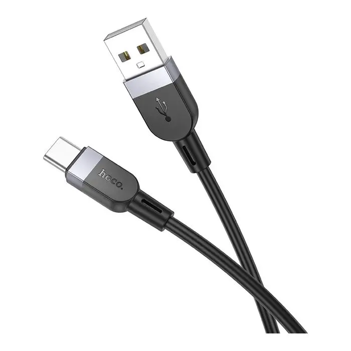 Дата кабель USB 2.0 AM to USB-C 1.0m silicone X109 Energy black HOCO (6942007636247)