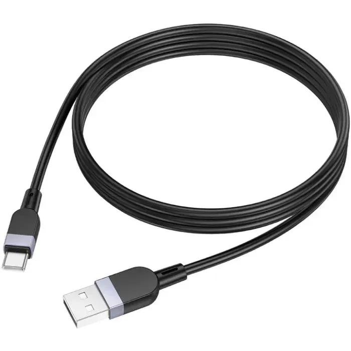 Дата кабель USB 2.0 AM to USB-C 1.0m silicone X109 Energy black HOCO (6942007636247) изображение 4