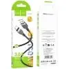Дата кабель USB 2.0 AM to USB-C 1.0m silicone X109 Energy black HOCO (6942007636247) изображение 5