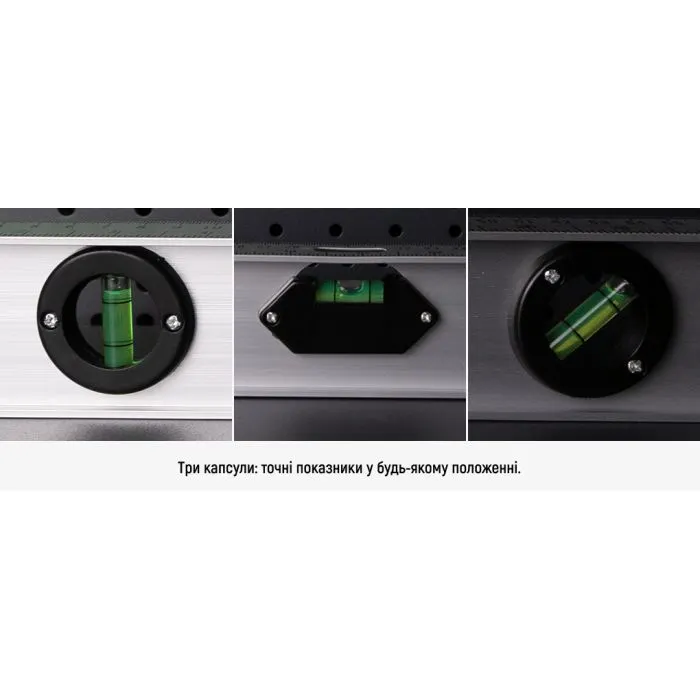 Рівень Alloid 80см, 3 капсули, 2 ручки (LD-02080) зображення 2