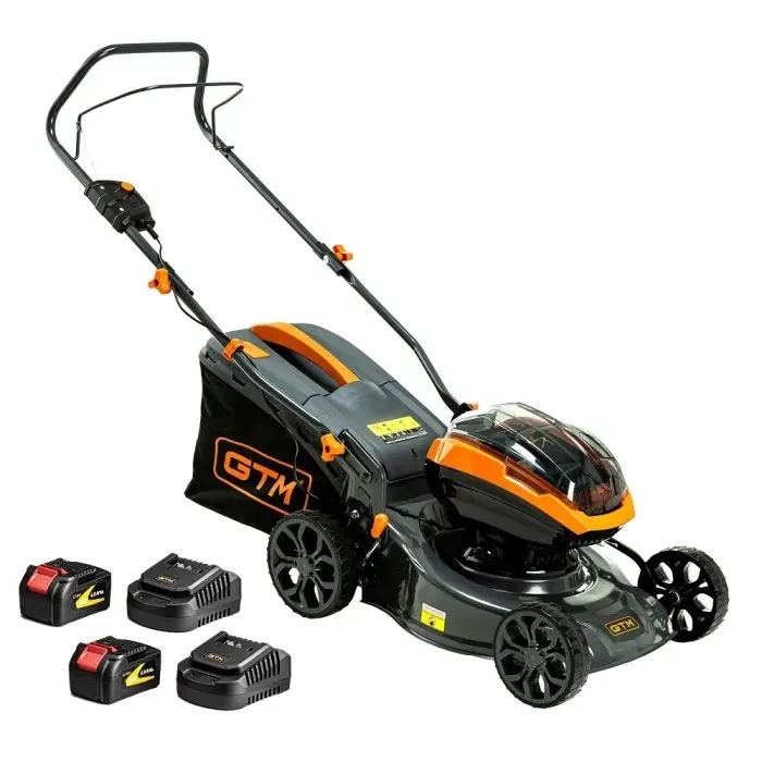 Газонокосилка GTM аккумуляторная, 2×18V, 42см, 2×4Ah, ЗУ (BLM42_KIT)