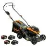 Газонокосилка GTM аккумуляторная, 2×18V, 42см, 2×4Ah, ЗУ (BLM42_KIT)