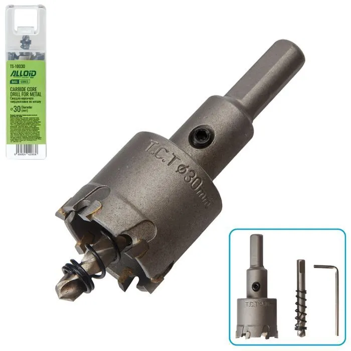 Сверло Alloid Base, корончате, твердосплавне, по металу, 30мм (TS-10030) изображение 4