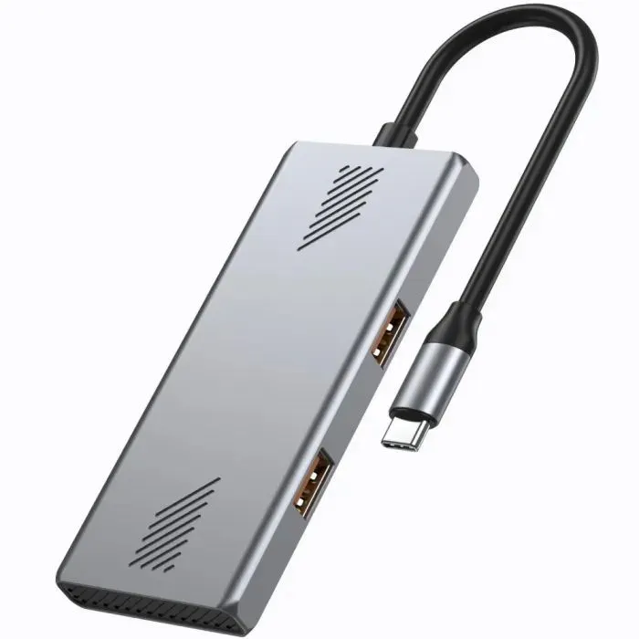 Концентратор Gembird USB-C 4-in-1 2xUSB 3.2 + 2xUSB-C 3.2 silver (UHB-CM-U310-A2C2-01)