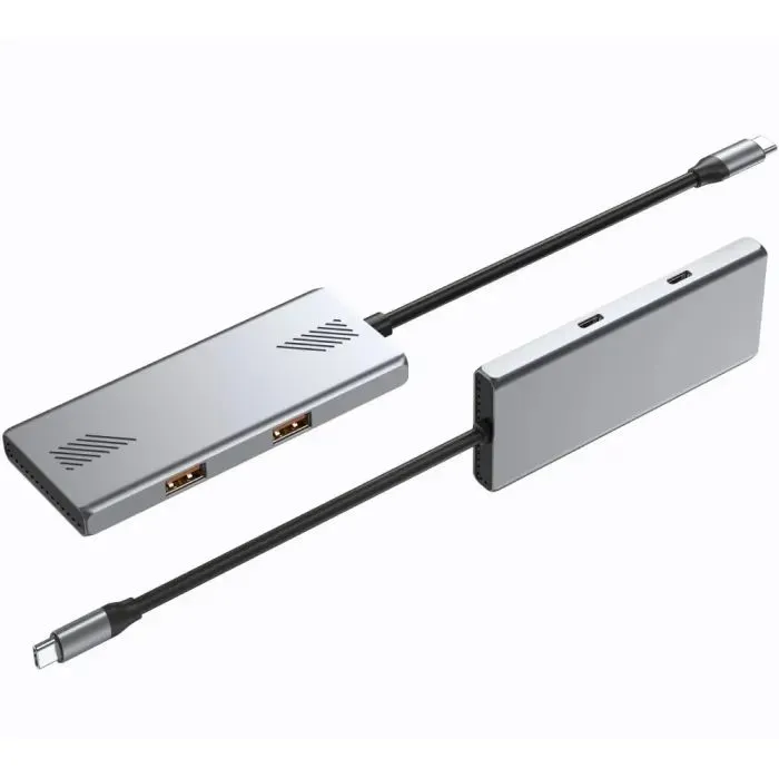Концентратор Gembird USB-C 4-in-1 2xUSB 3.2 + 2xUSB-C 3.2 silver (UHB-CM-U310-A2C2-01) зображення 3