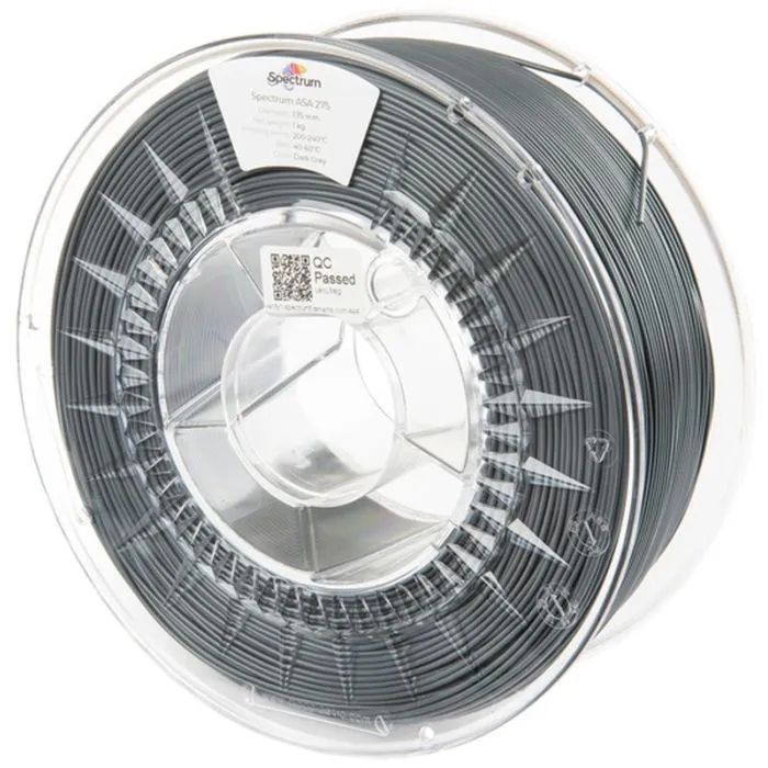 Пластик для 3D-принтера Spectrum ASA 275 1.75mm 1kg Grey, Dark (80301)
