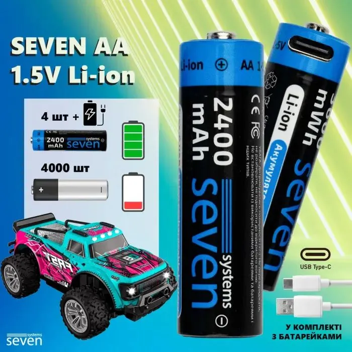 Аккумулятор SEVEN Systems SEVENAA1.5VLi-ion4 изображение 9