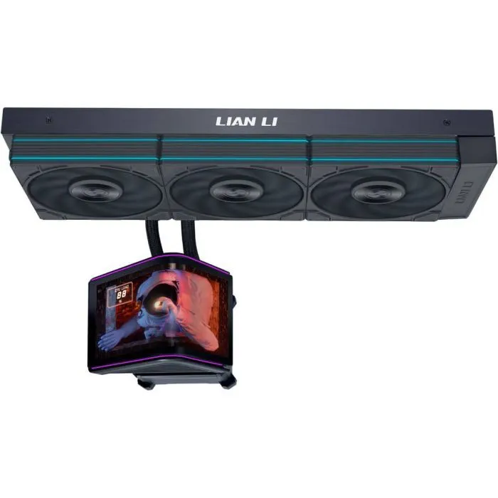 Система жидкостного охлаждения Lian Li Hydroshift II OLED Curved 360 P28, Black (G89.GHS2OLDC36PB.00) изображение 2