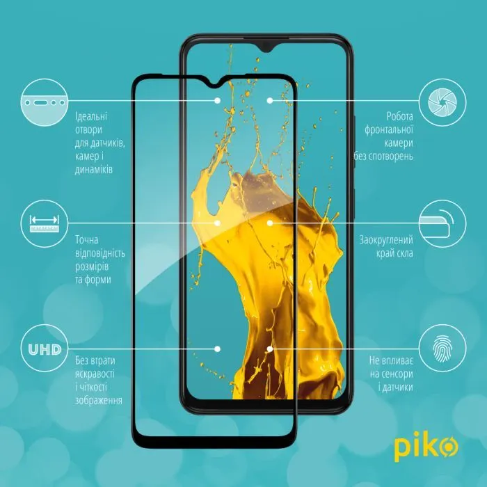 Скло захисне Piko Full Glue ESD ZTE Blade A54 Black (1283126621031) зображення 3