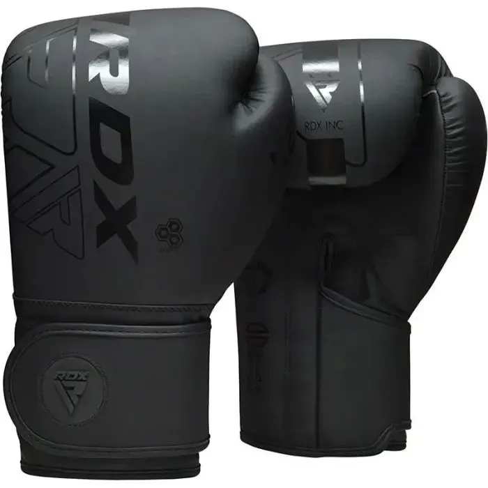 Боксерські рукавички RDX F6 Kara Matte Black 8 унцій (BGR-F6MB-8OZ)