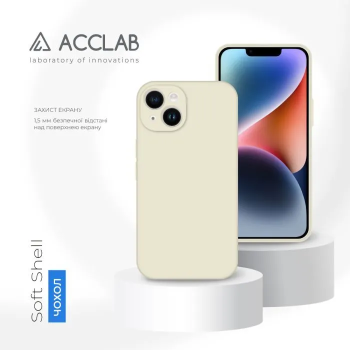 Чохол до мобільного телефона ACCLAB SoftShell Apple iPhone 14 Plus White (1283126556982) зображення 4