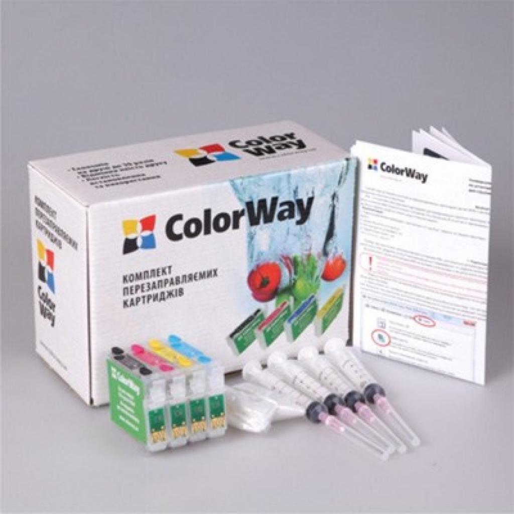 Комплект перезаправляемых картриджей ColorWay Epson S22/SX125/130/420 (4х100мл) (SX130RC-4.1)