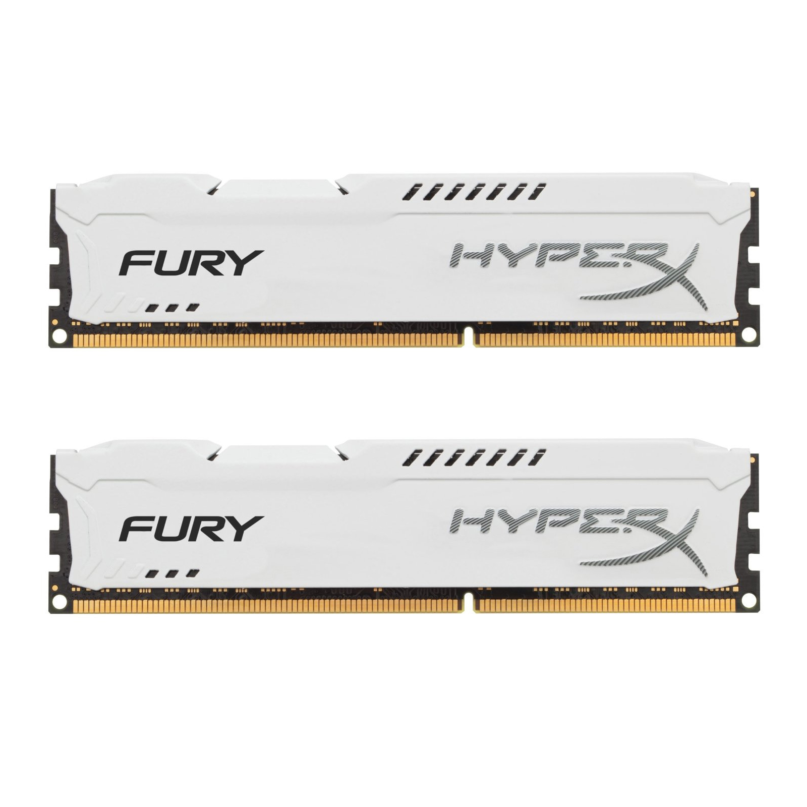 Модуль пам'яті для комп'ютера DDR3 8Gb (2x4GB) 1600 MHz HyperX Fury White Kingston Fury (ex.HyperX) (HX316C10FWK2/8)