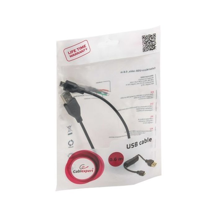 Дата кабель USB 2.0 AM to Micro 5P 0.6m Cablexpert (CC-mUSB2C-AMBM-0.6M) зображення 2