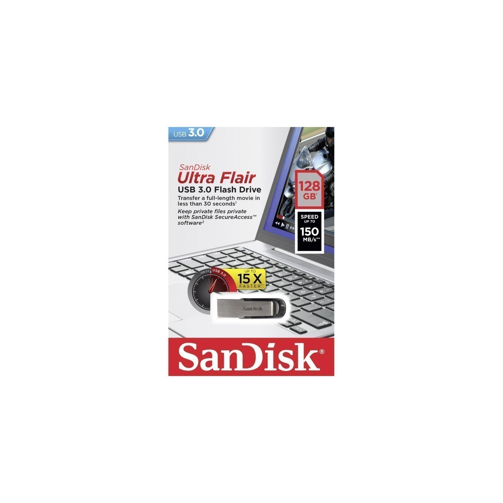USB флеш накопитель SanDisk 32GB Ultra Flair USB 3.0 (SDCZ73-032G-G46) изображение 5
