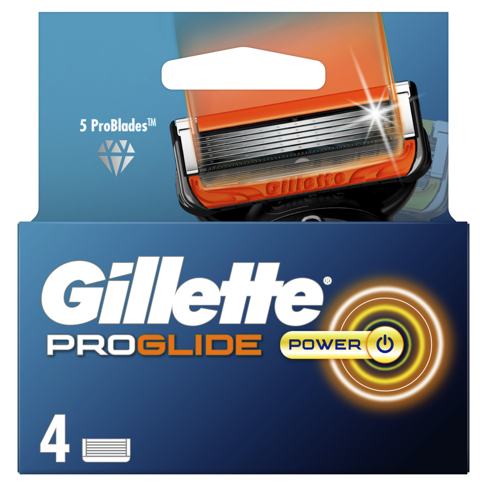Змінні касети Gillette Fusion ProGlide Power 4 шт (7702018085576) зображення 2
