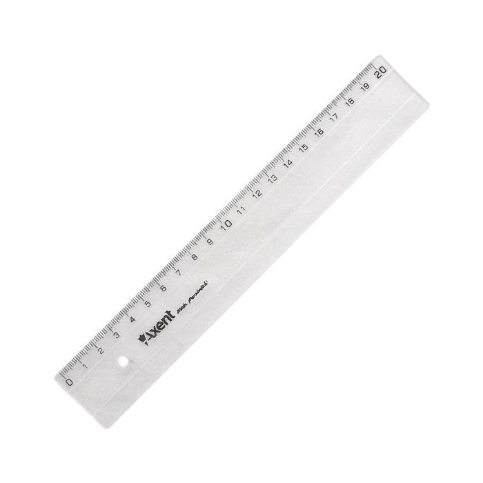 Лінійка Axent plastic, 20cm, clear (7320-А)