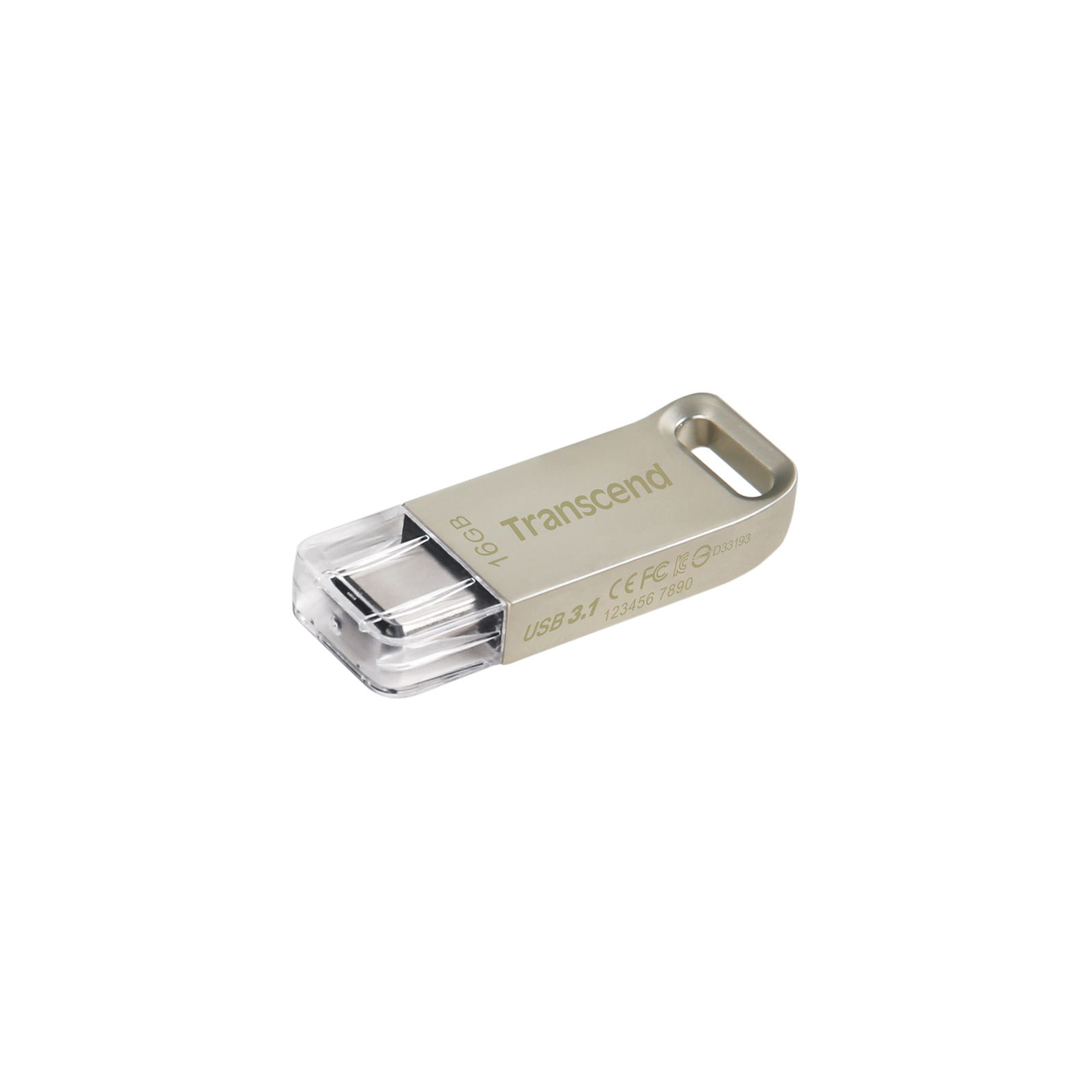 USB флеш накопитель Transcend 16GB JetFlash 850 Metal USB 3.1 Type-C (TS16GJF850S) изображение 3
