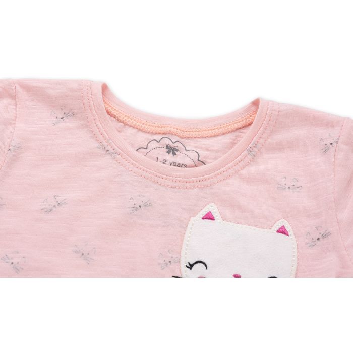 Футболка дитяча Haknur "Love is cat" (5754-104G-peach) зображення 3
