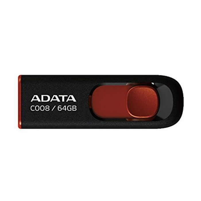 USB флеш накопитель ADATA 64GB C008 Black+Red USB 2.0 (AC008-64G-RKD)