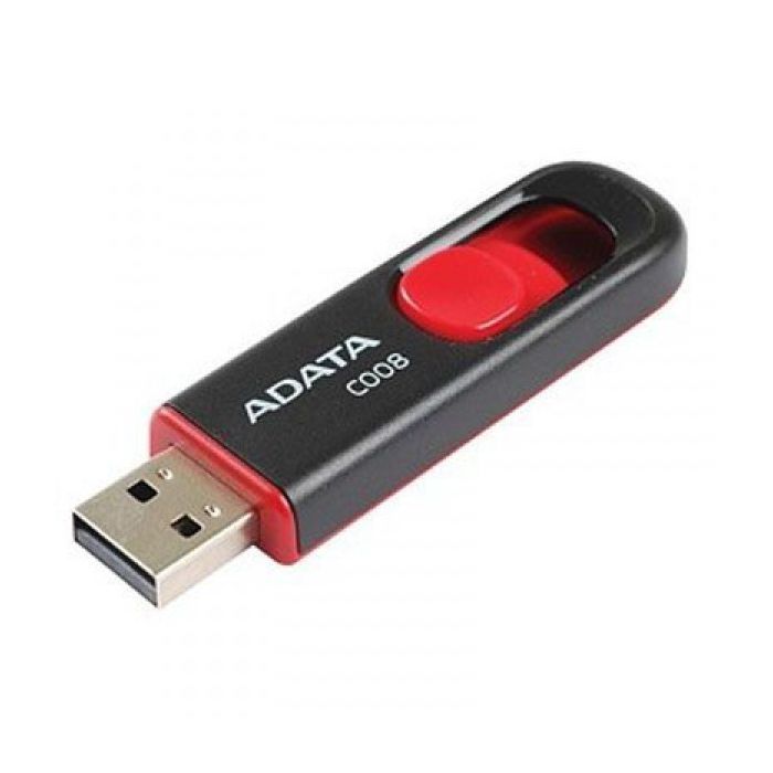 USB флеш накопитель ADATA 64GB C008 Black+Red USB 2.0 (AC008-64G-RKD) изображение 3