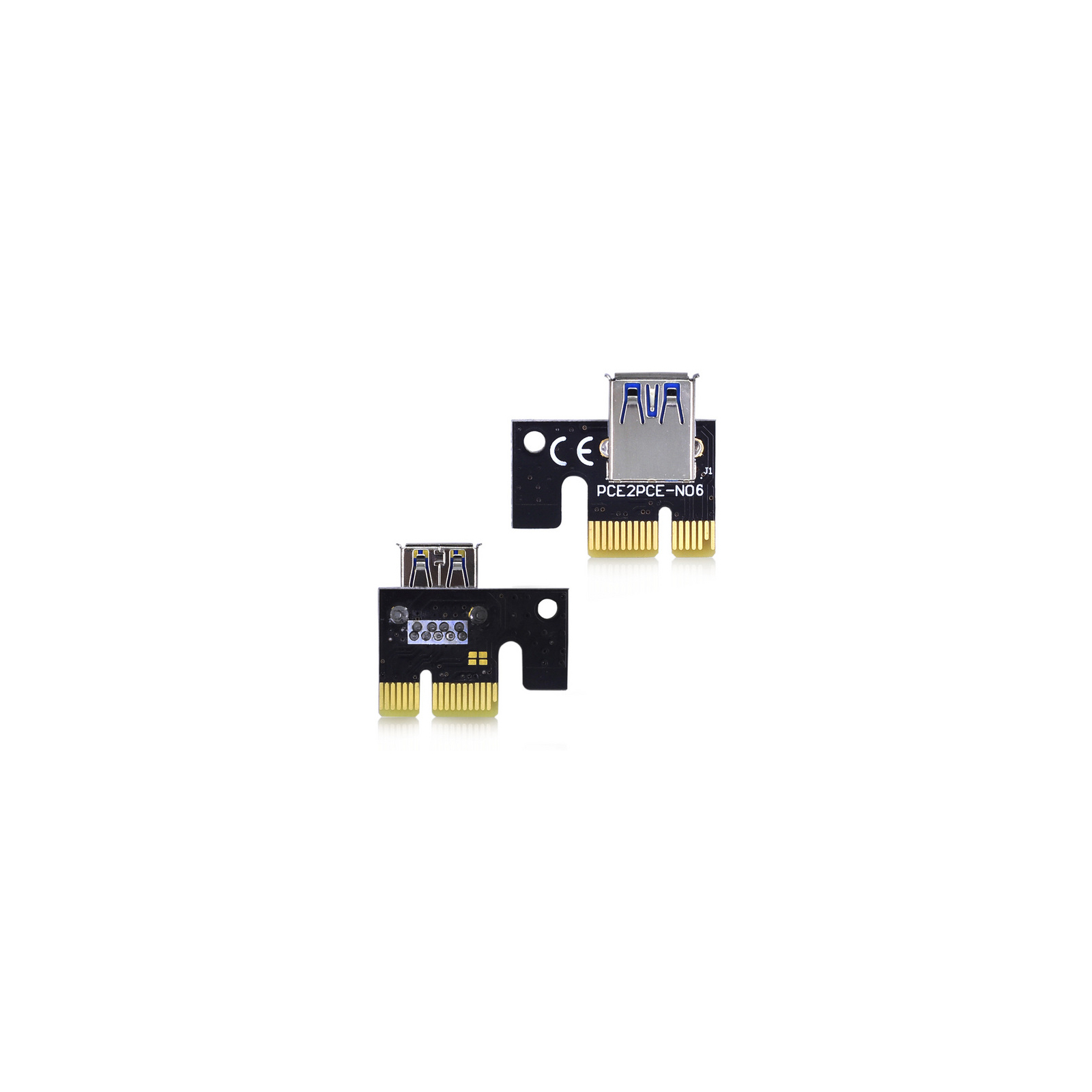 Райзер Dynamode PCI-E x1 to 16x 60cm USB 3.0 Cable SATA to 4Pin IDE Molex Po (RX-riser-006) зображення 2