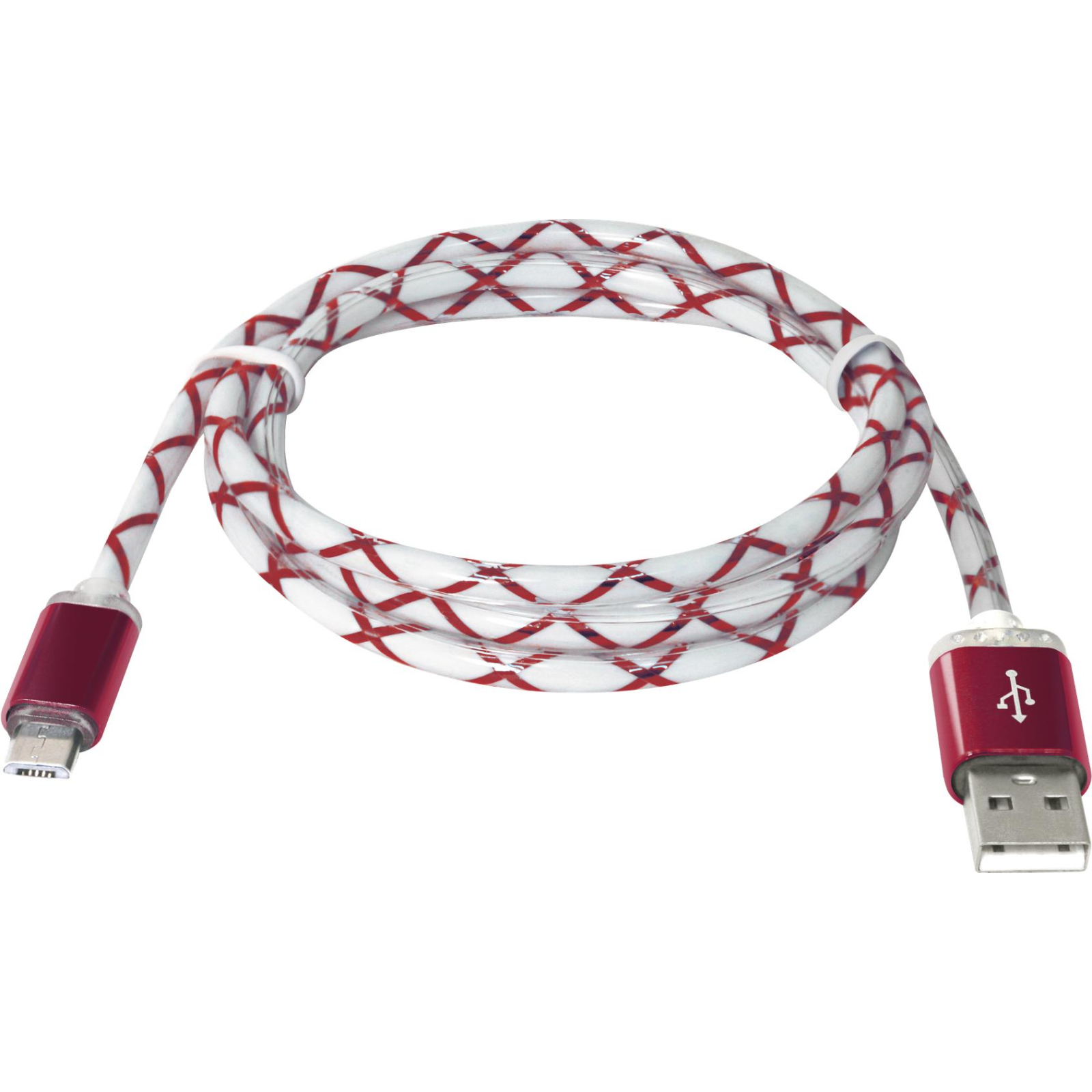 Дата кабель USB08-03LT USB - Micro USB, RedLED backlight, 1m Defender (87556) зображення 2