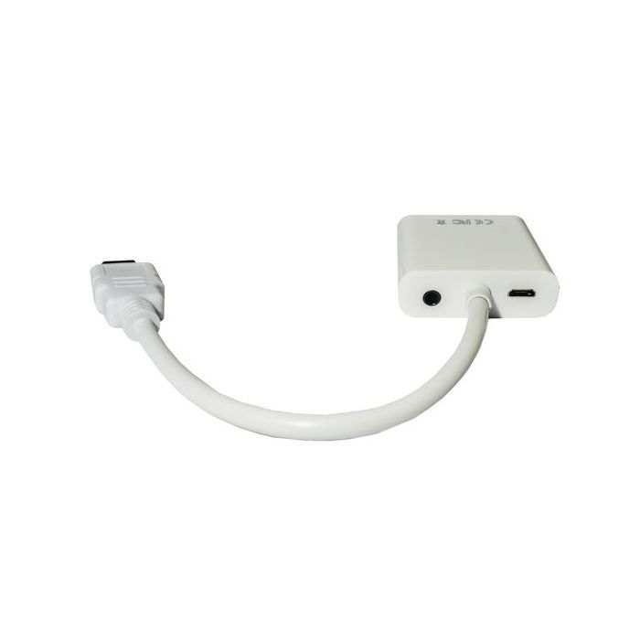 Переходник HDMI M to VGA F (с кабелями аудио и питания от USB) ST-Lab (U-990 white) изображение 2