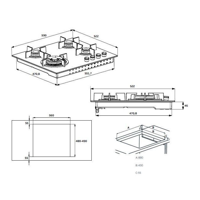 Варочна поверхня Beko HILW64225S зображення 8