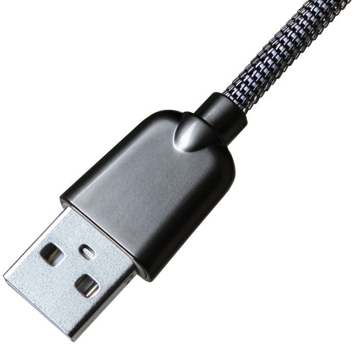 Дата кабель USB 2.0 AM to Micro 5P 1.0m 1.5A, Dark Silver Grand-X (MM02DS) зображення 4