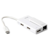 Перехідник Type-C to Ethernet&USB Viewcon (VC 450 W (White)) зображення 2