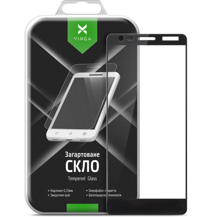 Скло захисне Vinga для Nokia 3.1 Black (VTPGS-N31B) зображення 2