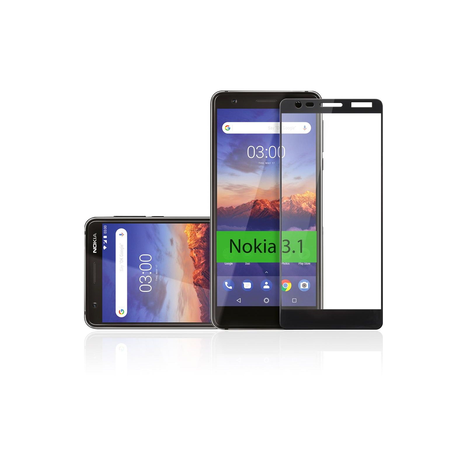 Скло захисне Vinga для Nokia 3.1 Black (VTPGS-N31B) зображення 4