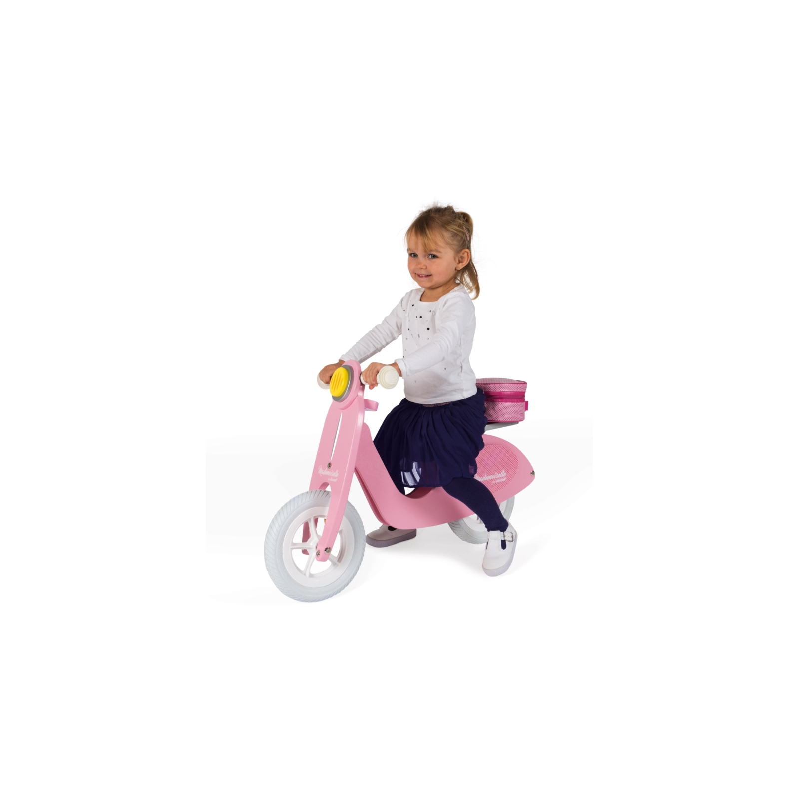 Беговел Goki Ретро скутер розовый изображение 4