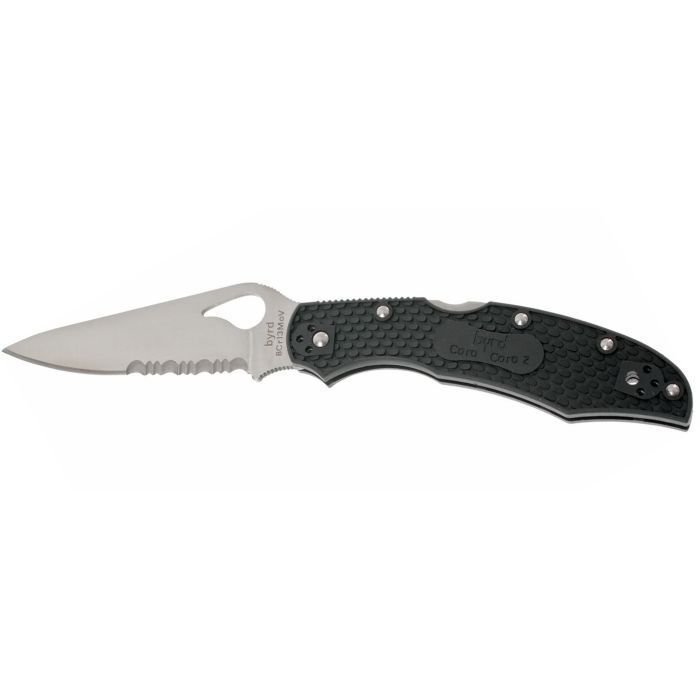 Ніж Spyderco Byrd Cara Cara 2, FRN, полусеррейтор (BY03PSBK2)