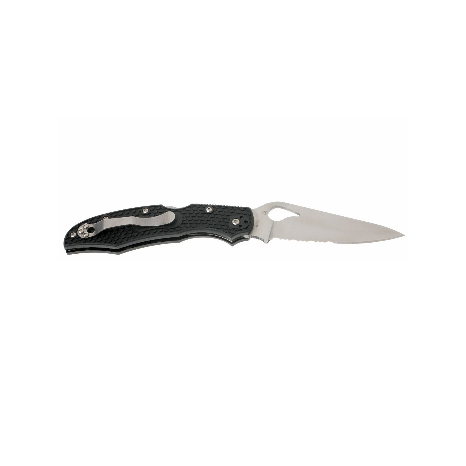 Нож Spyderco Byrd Cara Cara 2, FRN, полусеррейтор (BY03PSBK2) изображение 2