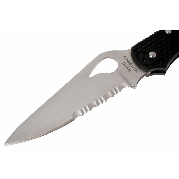 Ніж Spyderco Byrd Cara Cara 2, FRN, полусеррейтор (BY03PSBK2) зображення 3