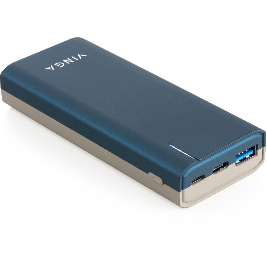 Батарея універсальна Vinga 10000 mAh soft touch blue (BTPB3810QCROBL) зображення 2