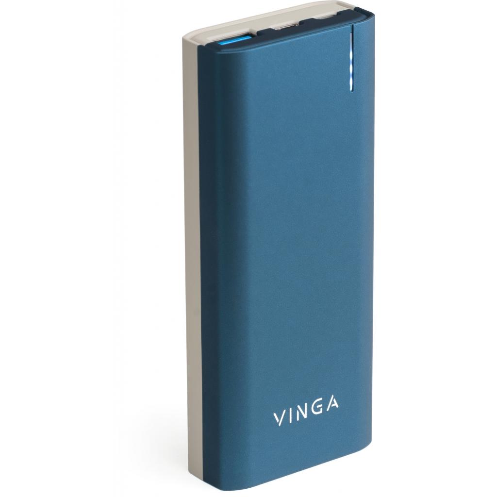 Батарея універсальна Vinga 10000 mAh soft touch blue (BTPB3810QCROBL) зображення 4