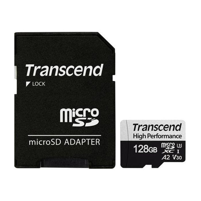 Карта памяти Transcend 128GB microSDXC class 10 UHS-I U3 A2 (TS128GUSD330S)