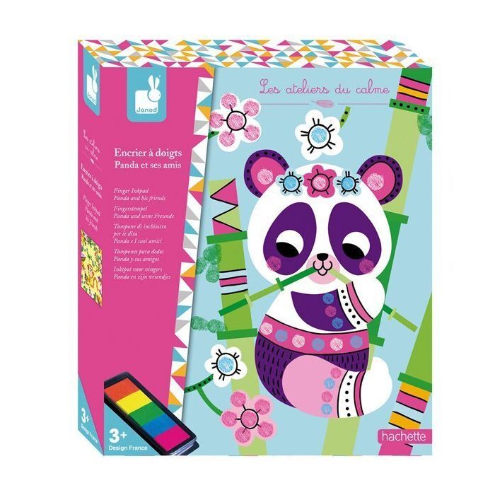 Набор для творчества Janod Пальчиковые краски Панда и ее друзья (J07812)