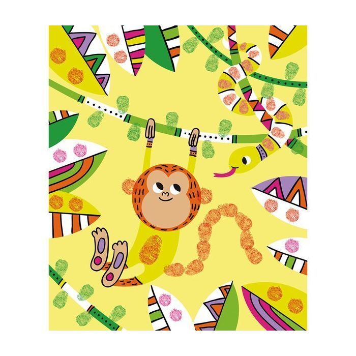 Набор для творчества Janod Пальчиковые краски Панда и ее друзья (J07812) изображение 2