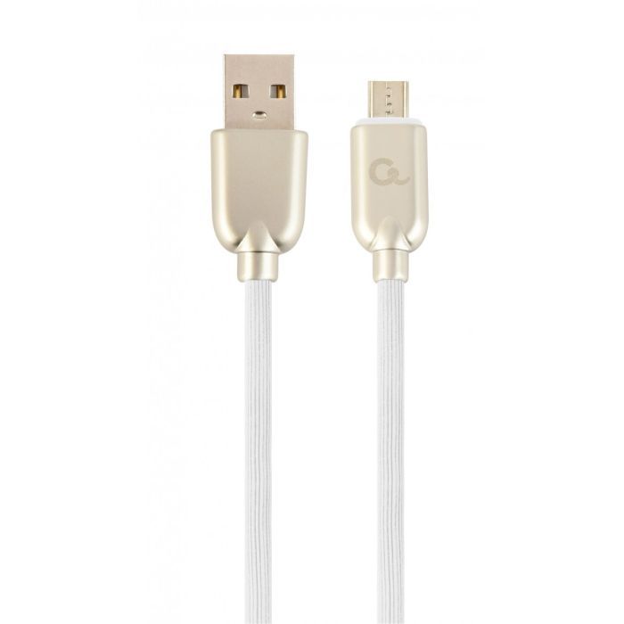 Дата кабель USB 2.0 Micro 5P to AM Cablexpert (CC-USB2R-AMmBM-2M-W)