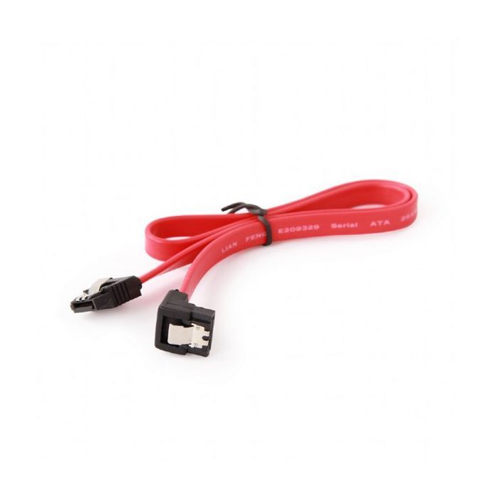 Кабель для передачі даних SATA III 0.1m угловой Cablexpert (CC-SATAM-DATA90-0.1M) зображення 2