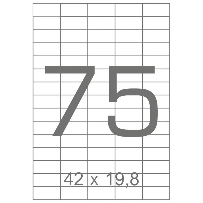 Этикетка самоклеящаяся Tama 42х19,8 (75 на листі) с/кл (100листів) (17797)