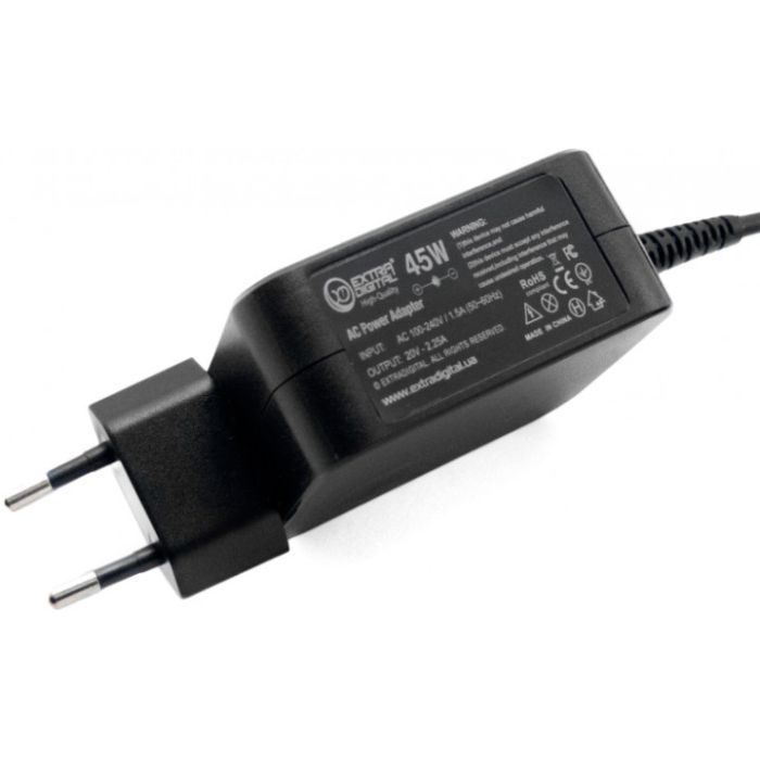 Блок питания к ноутбуку Extradigital Lenovo 20V, 2.25A, 45W (4.0x1.7) High Quality (PSL3865) изображение 2