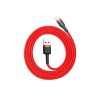 Дата кабель USB 2.0 AM to Lightning 1.0m Cafule 2.4A red+red Baseus (CALKLF-B09) зображення 4