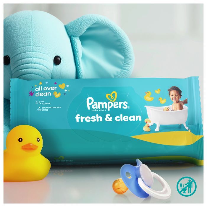Детские влажные салфетки Pampers Fresh Clean 80 шт (8001841077598) изображение 3