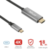 Кабель мультимедийный USB-C to HDMI 1.8м BLACK Trust (23332) изображение 4